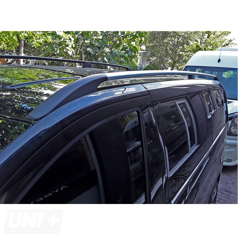 Omtec Solid podélné střešní nosiče odstín stříbrné - Mercedes-Benz Vito (EXTRA LONG)