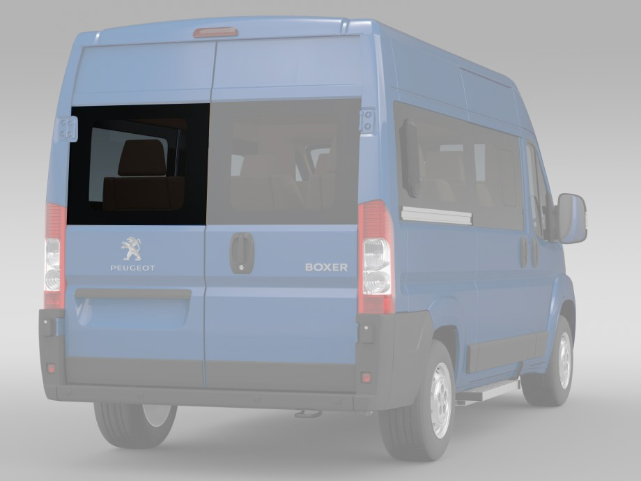 Levé pevné okno křídlových dveří - Citroen Jumper / Peugeot Boxer / Fiat Ducato / Opel Movano (L1H1-L4H3) | 270°