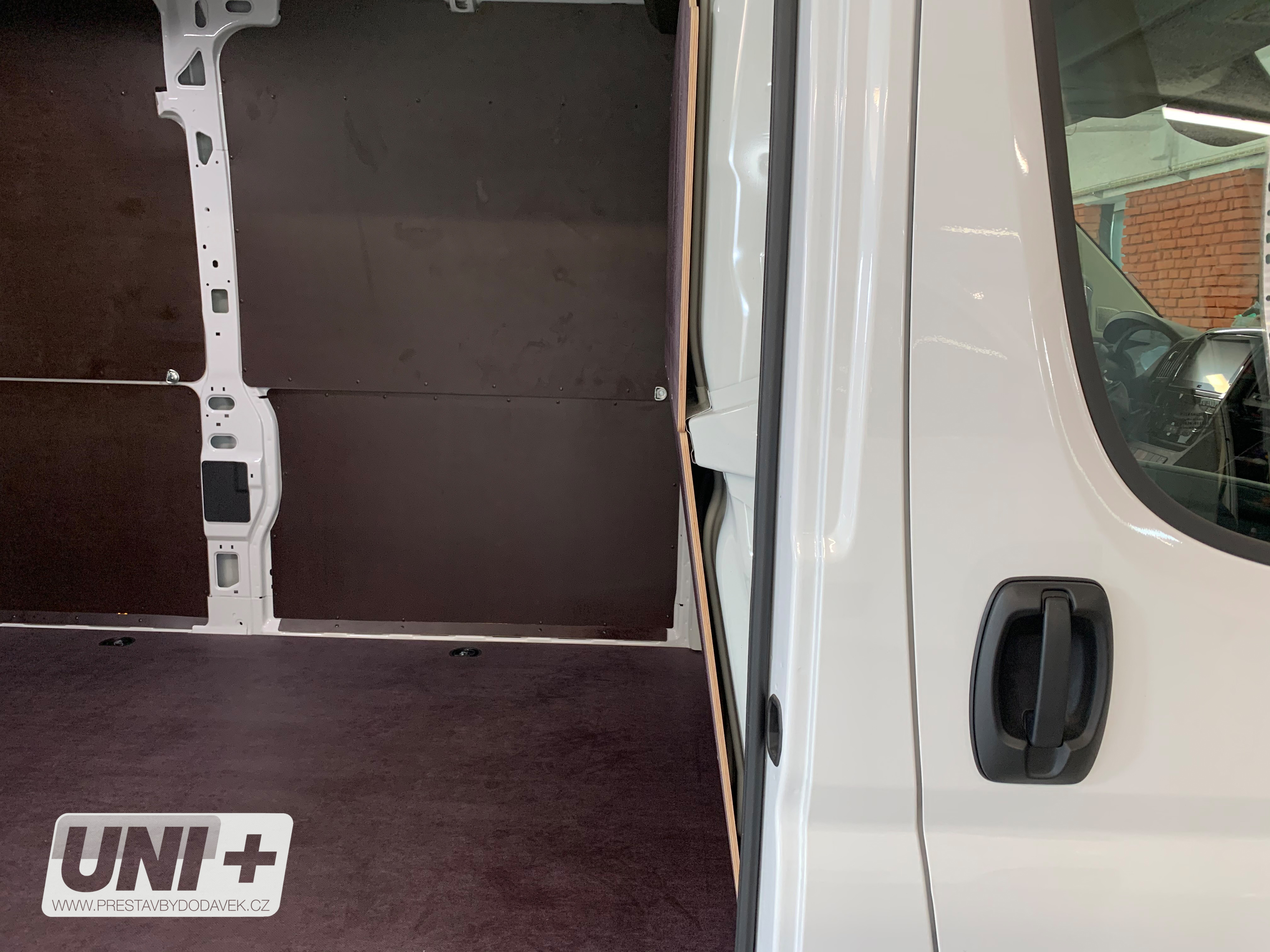 Kryt dělící přepážky dvoudílný - překližka Citroen Jumper, Peugeot Boxer, Fiat Ducato, Opel Movano | L1H1-L4H3