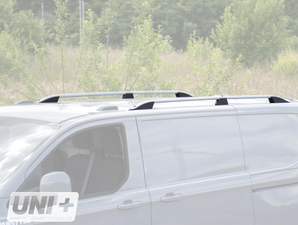 Omtec podélné střešní nosiče stříbrné - Ford Transit Custom V710 L1 (SWB)
