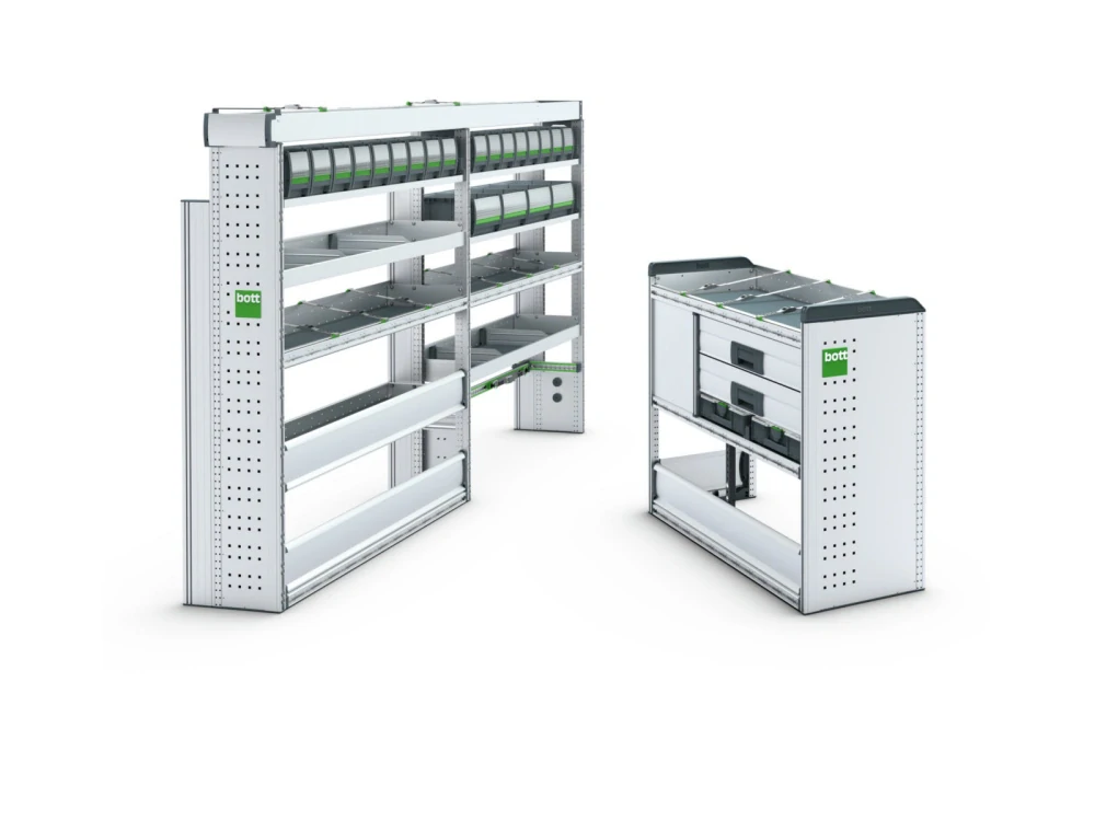 Bott vario3 Regálová sestava L2H2 „Green package“