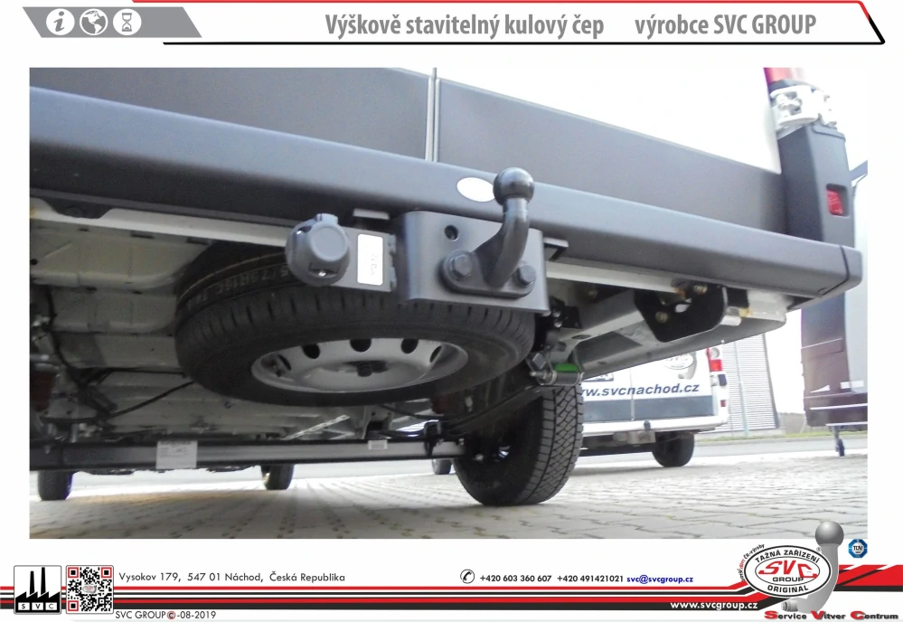 SVC Tažné zařízení Přírubový čep stavitelný