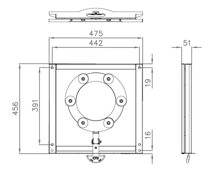 Otočná konzole CTA Ford Transit V363 / Ford Custom V362 (US verze)