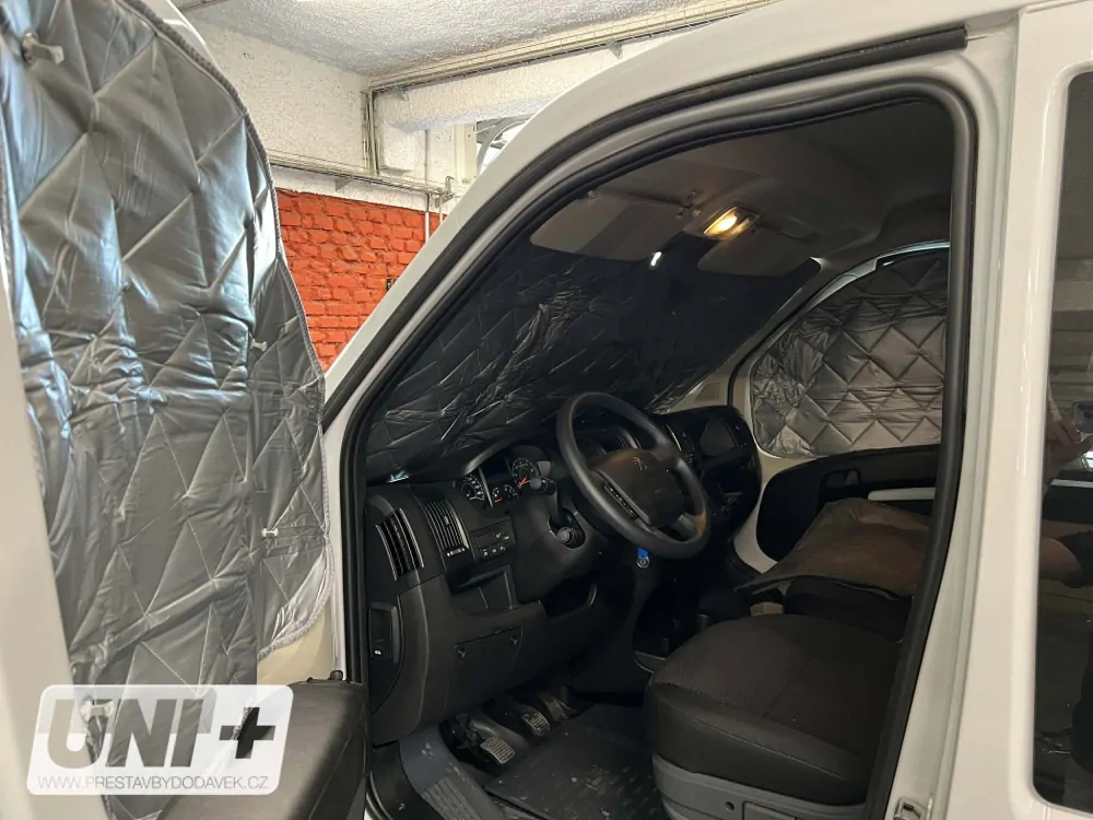 Termoclona oken Isoflex pro Fiat Ducato od 2015 - kabina řidiče - 3 díly
