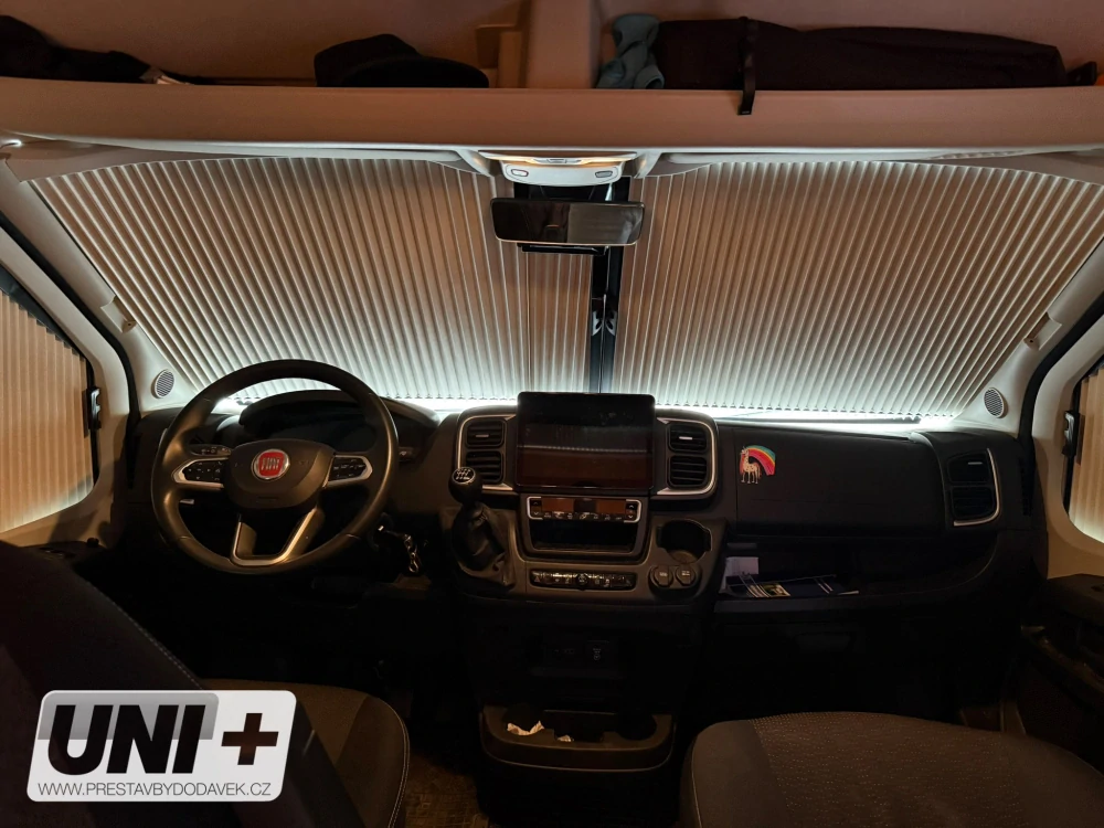 Rolety REMIfront IV, čelní sklo Fiat Ducato, s velkým paketem senzorů