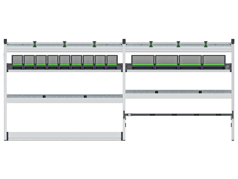 Bott vario3 Regálová sestava L2H2 „Silver package“