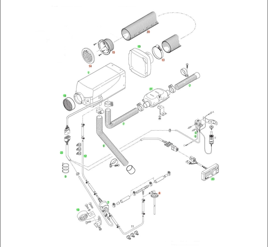 Airtronic D2 12V G3 | zástavbová sada + ovladač SELECT