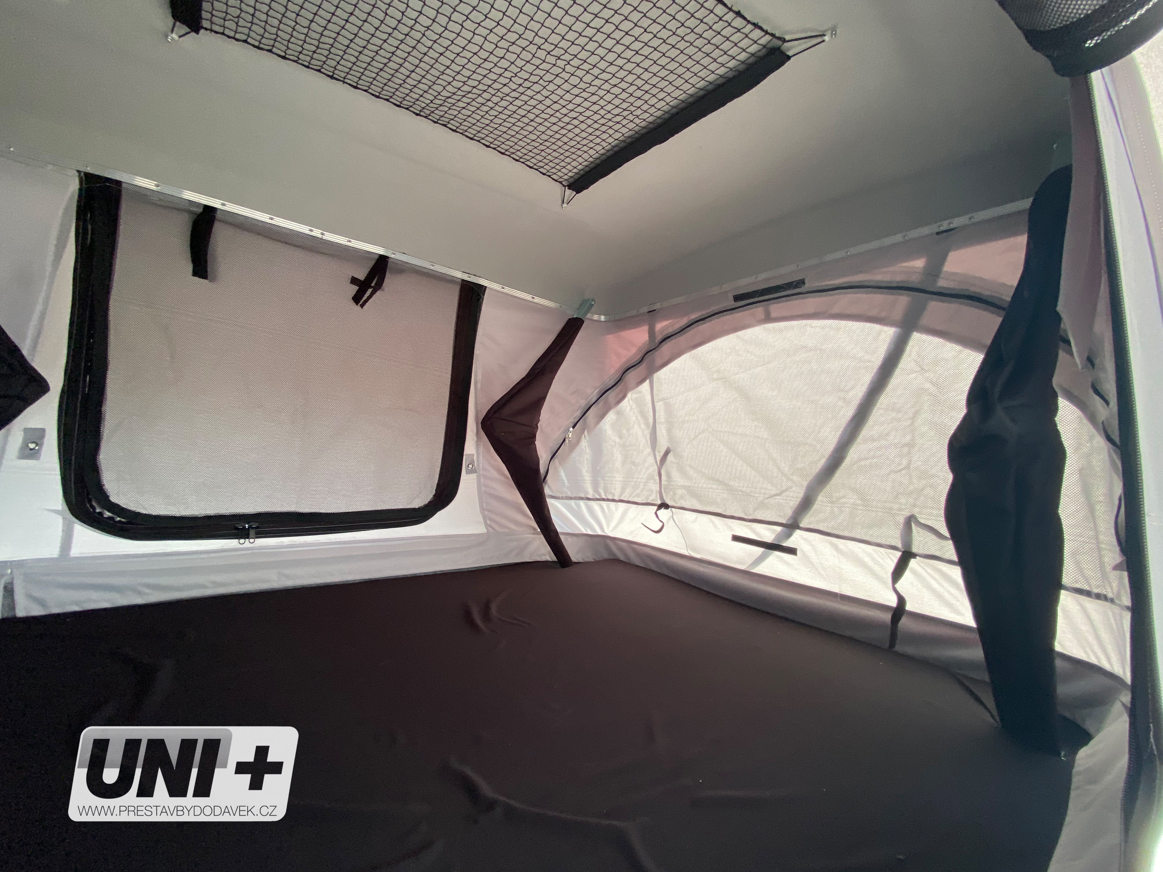 Střešní stan Mekik Motors OTAK360 | černá skořepina / šedá látka