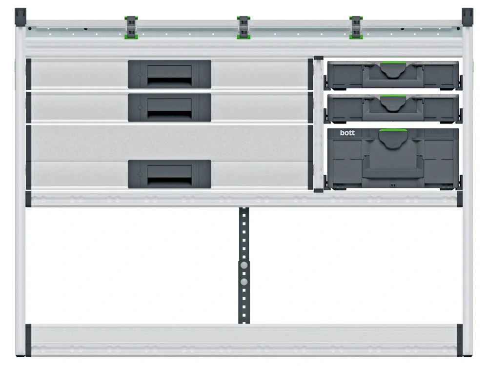 Bott vario3 Regálová sestava L2H2 „Silver package“