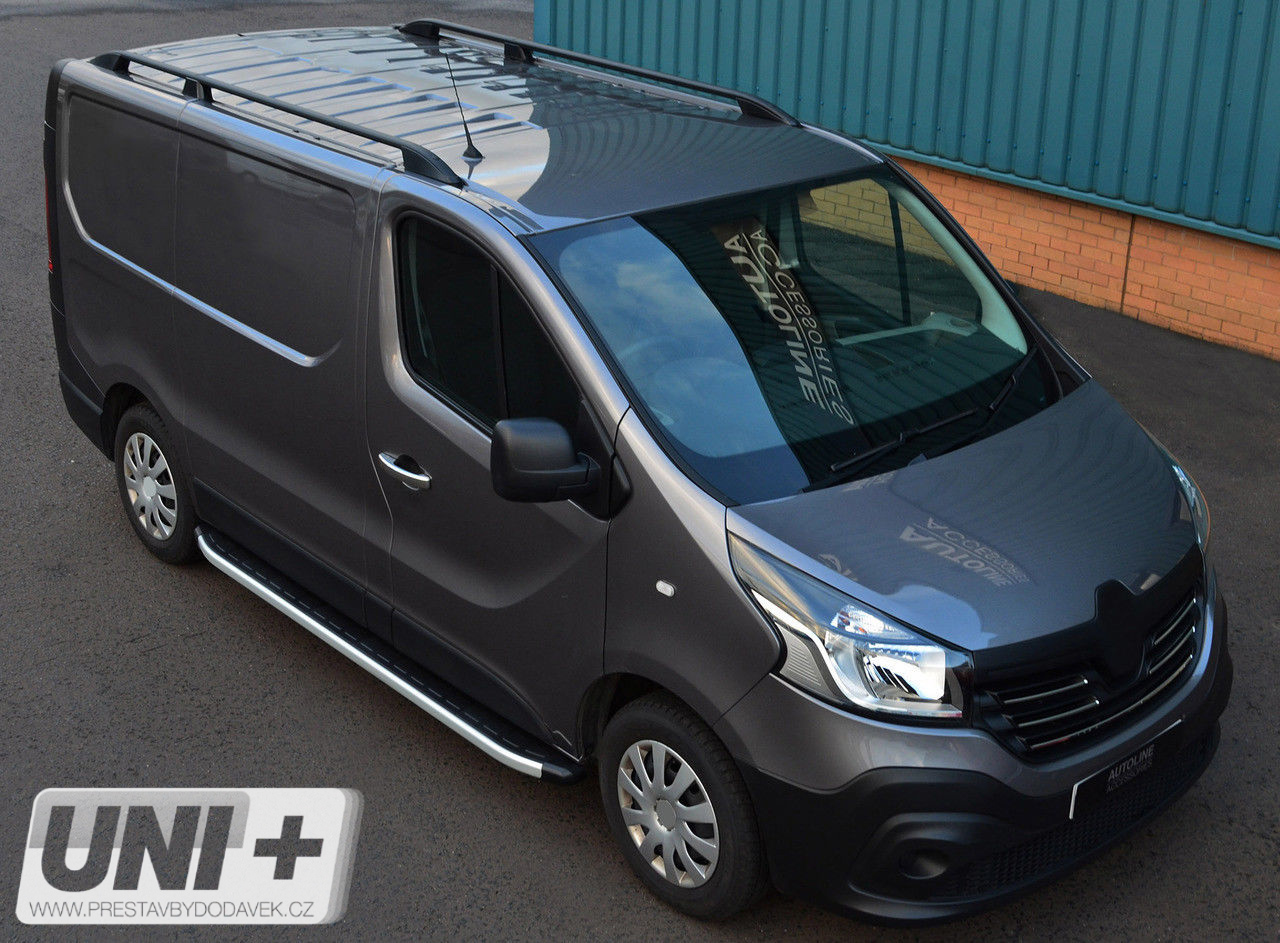 Omtec podélné střešní nosiče černé - Renault Trafic / Opel Vivaro / Fiat Talento (L1)