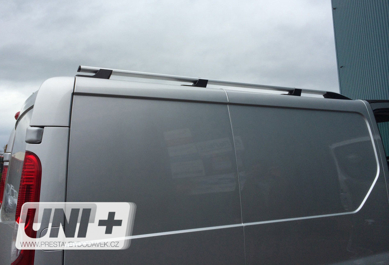 Omtec podélné střešní nosiče stříbrné L1 (Renault Trafic, Opel Vivaro, Nissan Primastar)