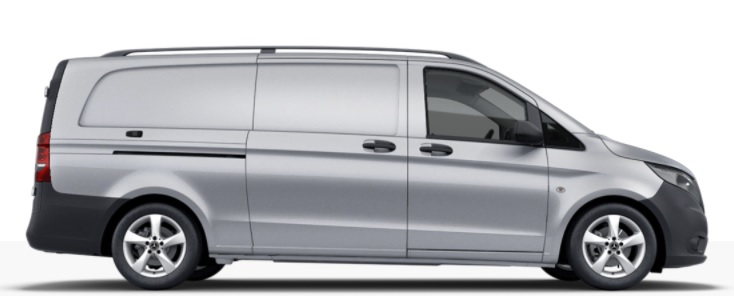 Omtec Solid podélné střešní nosiče odstín stříbrné - Mercedes-Benz Vito (EXTRA LONG)