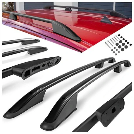 Omtec podélné střešní nosiče černé – Citroen Berlingo / Peugeot Partner / Opel Combo / Toyota PROACE CITY | prodloužená verze