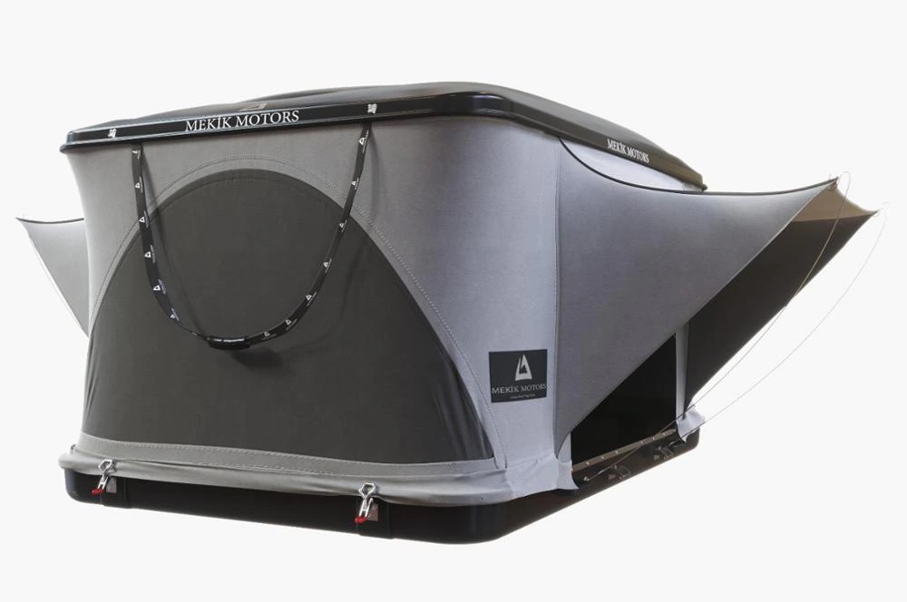 Střešní stan Mekik Motors OTAK360 | černá skořepina / šedá látka