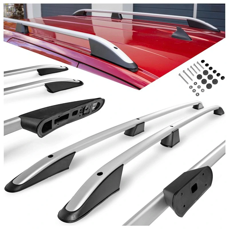 Omtec podélné střešní nosiče stříbrné – Citroen Berlingo / Peugeot Partner / Opel Combo / Toyota PROACE CITY | prodloužená verze