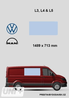 Boční pravé pevné okno L3, L4 a L5 | Volkswagen Crafter/ MAN TGE