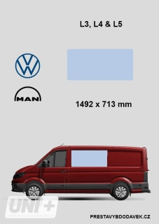 Boční levé pevné okno L3, L4 a L5 | Volkswagen Crafter/ MAN TGE