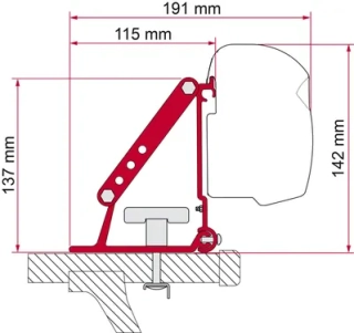 Kit na příčníky pro markýzu Fiamma F35pro/F45
