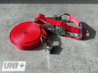 Upínací popruh-kurta 5m s uchycením do Airline lišty a ráčnou