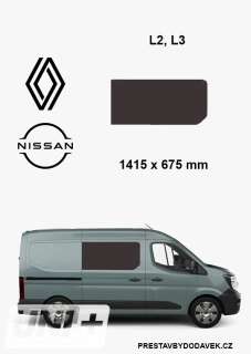 Boční pravé pevné okno L2, L3 | Renault Master XDD / Nissan Interstar XDD