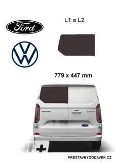 Levé pevné okno křídlových dveří | Ford Custom V710, VW Transporter T7