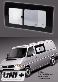 Boční posuvné okno Carbest tónované – Volkswagen Transporter T4 | levé