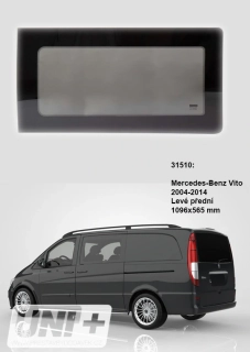 Levé pevné boční okno pro Mercedes-Benz Vito W639 (2004–2014)