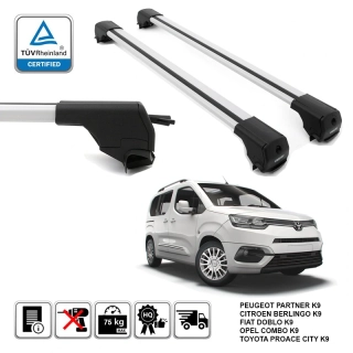 OMTEC Elegance High V1 Silver – příčníky na hagusy Toyota Proace City
