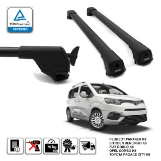 OMTEC Elegance High V1 Black – příčníky na hagusy Toyota Proace City