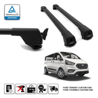 OMTEC Elegance High V1 Black – příčníky na hagusy Ford Tourneo Custom V362