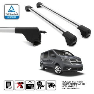 OMTEC Elegance High V1 Silver – příčníky na hagusy Renault Trafic X82