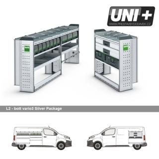 Bott vario3 Regálová sestava L2 „Silver package“