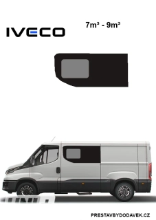 Boční levé posuvné okno | Iveco Daily 7m³-9m³