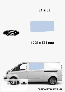 Boční levé pevné okno Ford Transit Custom V362