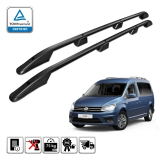 Omtec podélné střešní nosiče černé - Volkswagen Caddy IV MAXI