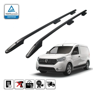 Omtec podélné střešní nosiče černé - Dacia Dokker