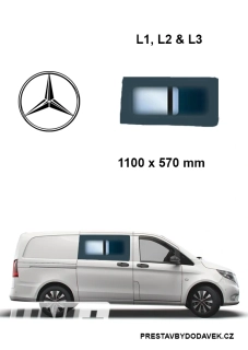 Boční pravé posuvné okno - Mercedes-Benz Vito W447