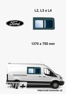 Boční pravé posuvné okno L2, L3 a L4 | Ford Transit MK8 V363