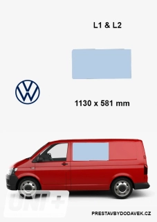 Boční levé pevné okno L1 a L2 | Volkswagen Transporter T5, T6