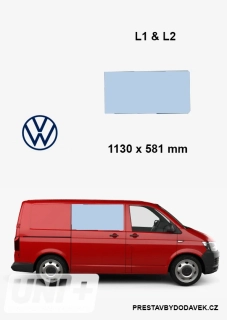 Boční pravé pevné okno L1 a L2 | Volkswagen Transporter T5, T6