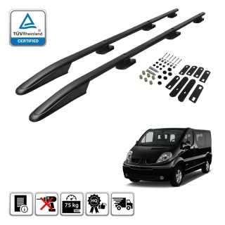 Omtec podélné střešní nosiče černé L1 (Renault Trafic, Opel Vivaro, Nissan Primastar)