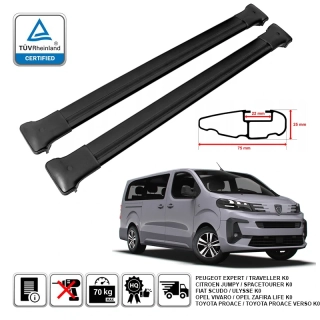 Omtec příčníky černé - Citroën Jumpy / Peugeot Expert / Toyota Proace / Opel Vivaro